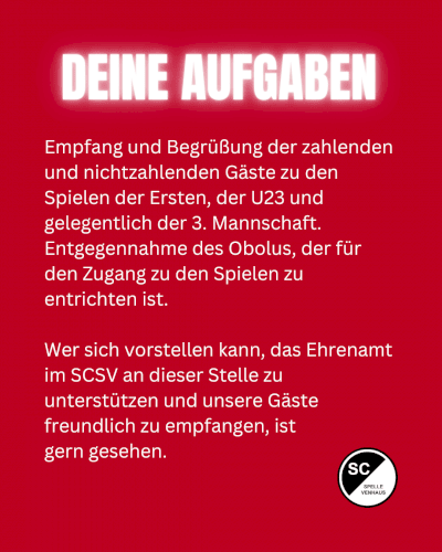 Kassierer-Team des SC Spelle-Venhaus sucht Unterstützung!