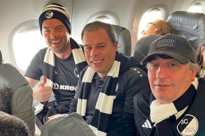 Drei Speller Fans mit dem Flieger zum Auswärtsspiel in Eimsbüttel