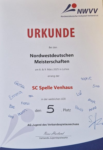 Nachberichte vom Wochenende: Nordwestdeutsche Meisterschaften und Spielbetrieb