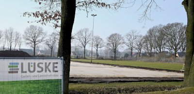 „Winterpause“ beendet: Arbeiten am Speller Kunstrasenplatz werden fortgesetzt