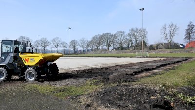 „Winterpause“ beendet: Arbeiten am Speller Kunstrasenplatz werden fortgesetzt