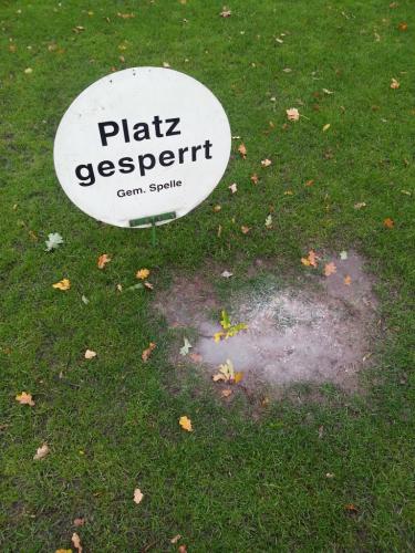 Rasenplätze unbespielbar