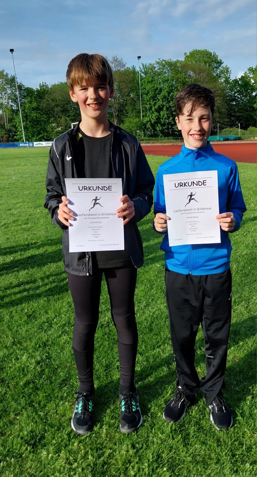 Platz 3 für Linus und Hannes