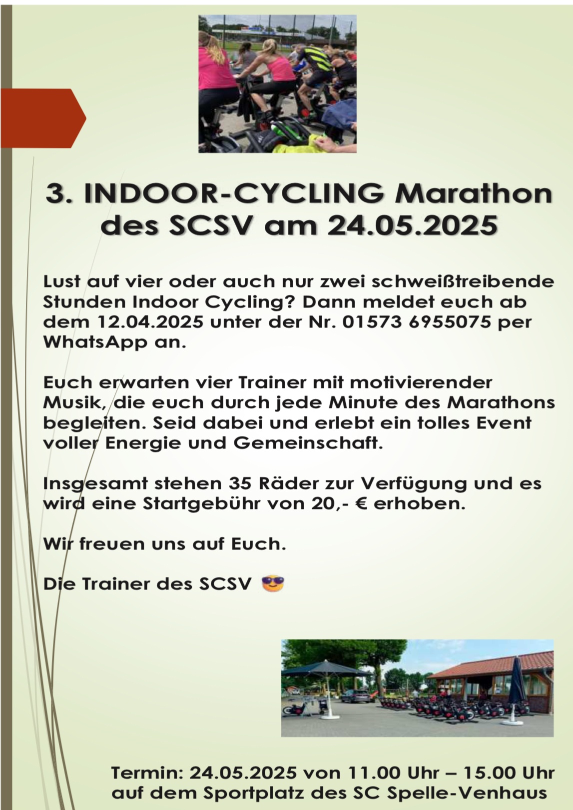 3. Indoor Cycling Marathon beim SCSV
