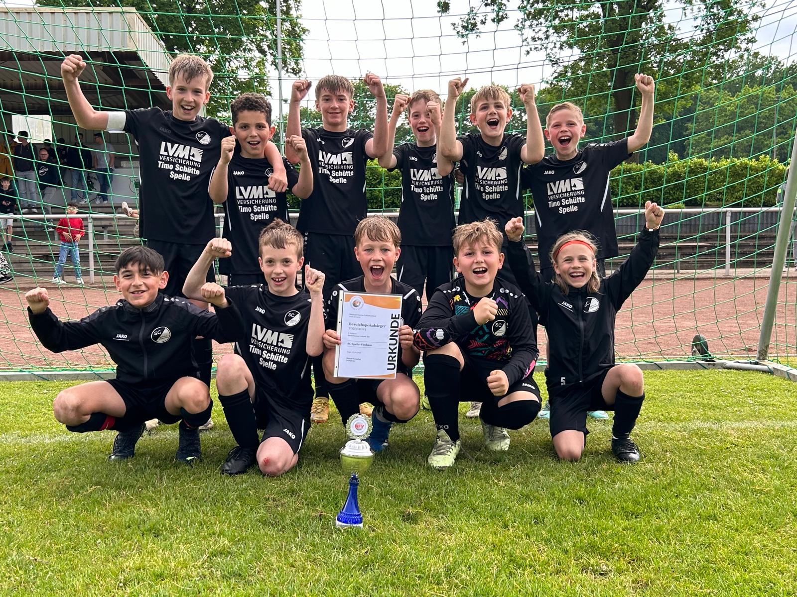 E1-Junioren erfolgreicher Gewinner des Bereichspokal Emsland Süd!!!