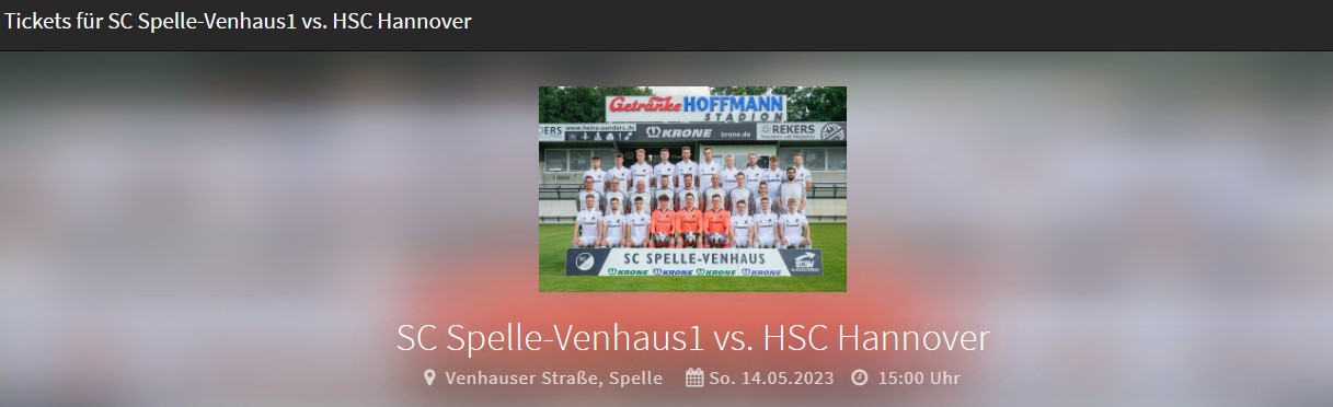 Online Tickets für das letzte Heimspiel der Oberliga-Saison 2023/24