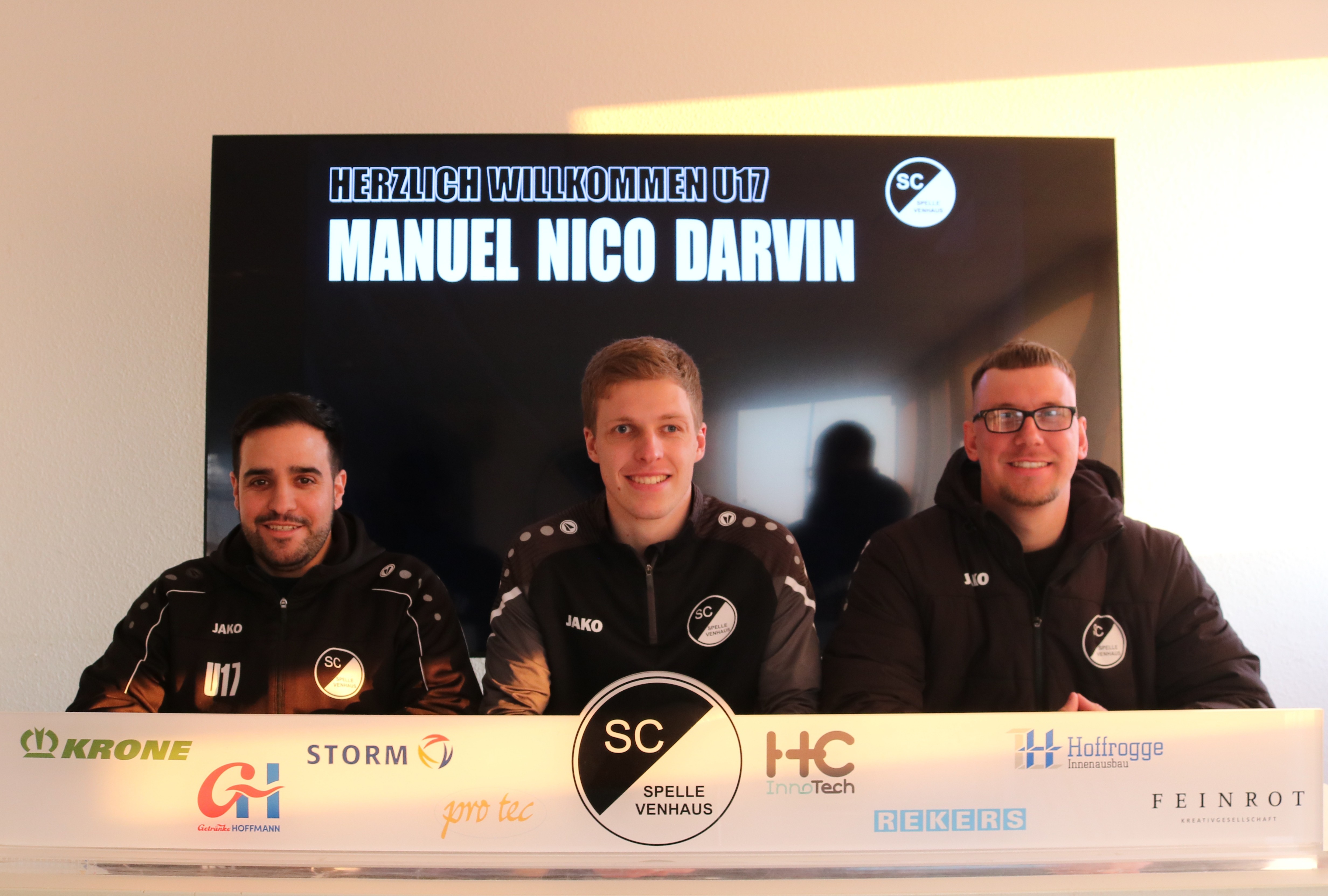 Manuel Wallenhorst, Nico Schäpermeier und Darvin Laker ab Sommer Trainerteam der Speller U17